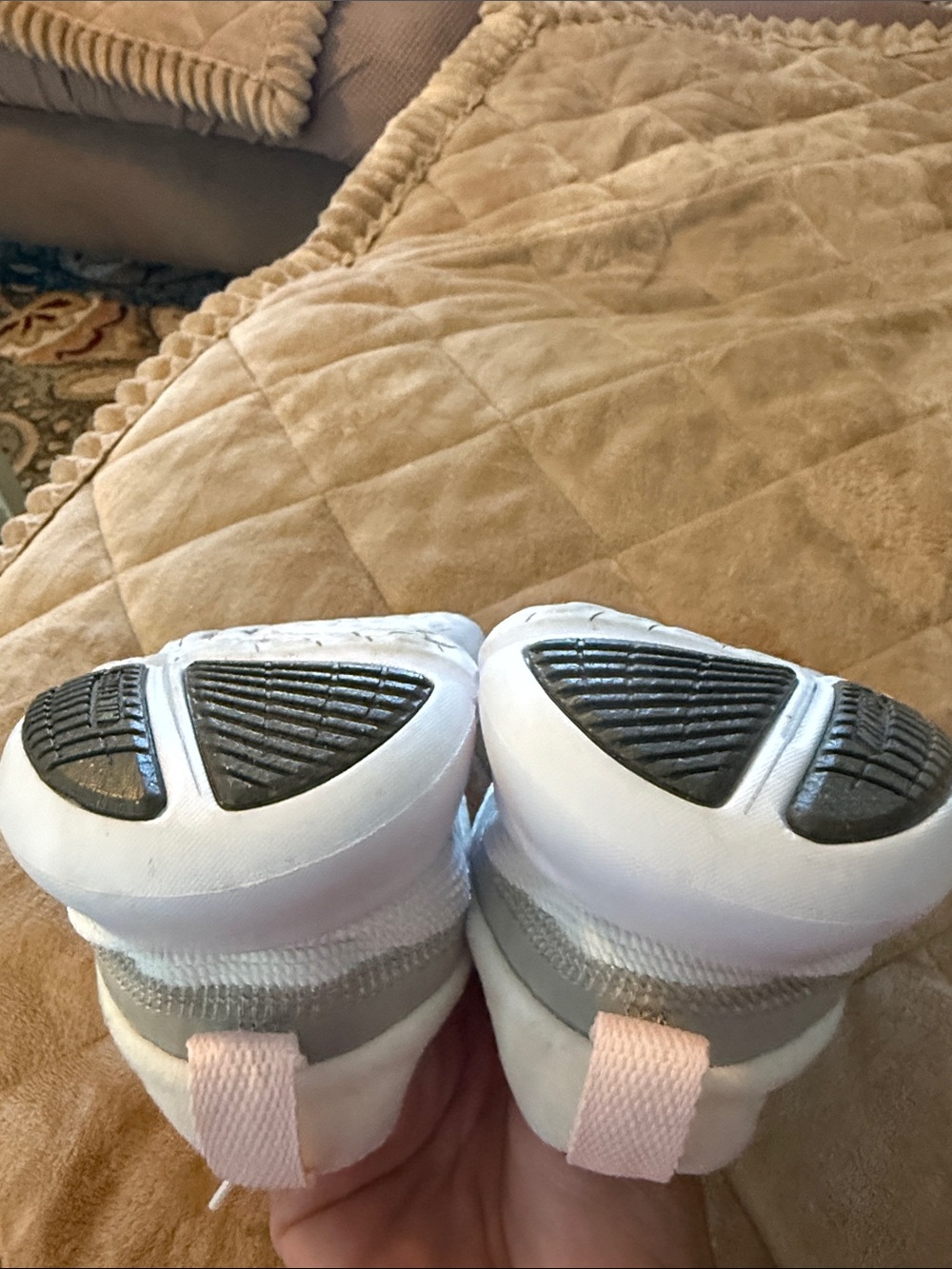Nike Free RN 5.0 Women's White Knit Sneakers with Subtle Pink Accents - Picture 8 of 12